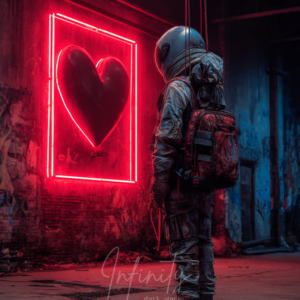 LOVE — Out of Reach is a high-end digital artwork portraying love as visible yet unreachable, designed for professional creative, editorial, and exhibition projects.